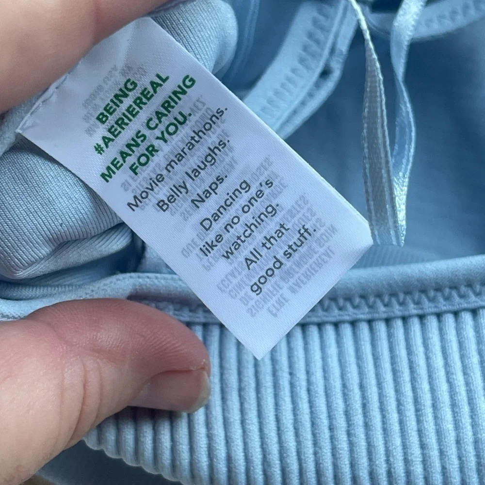 Aerie NWT one shoulder ribbed bralette sports bra comfort leisure